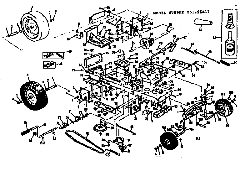 Craftsman 13196417 drive assembly diagram