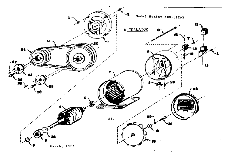 Craftsman 58031263 stator assembly diagram