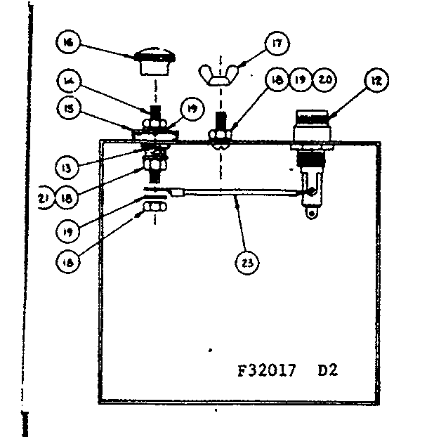 Craftsman 58032017 connection and outlet box cover assembly diagram