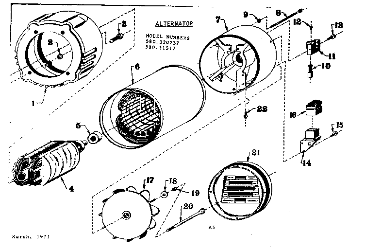 Craftsman 58051517 stator assembly diagram