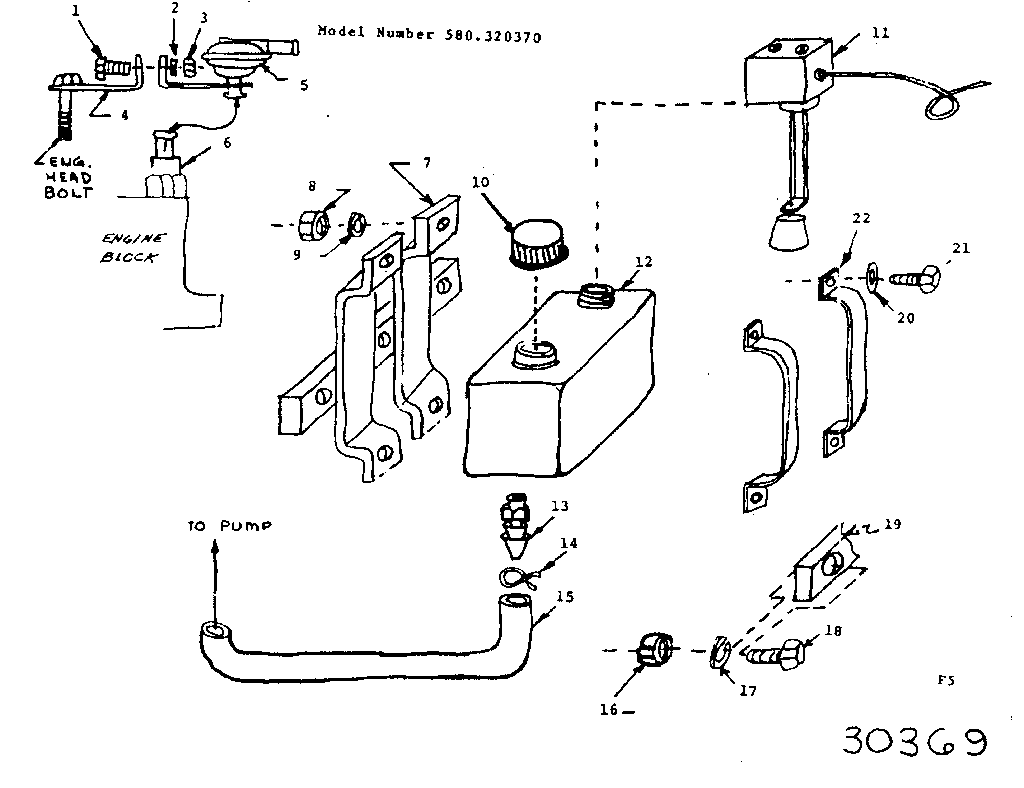 Craftsman 580320370 oil tank diagram