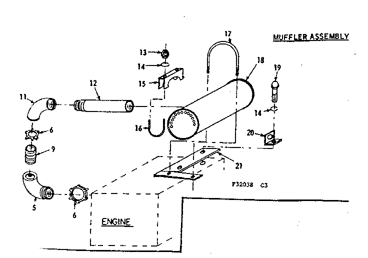 Craftsman 580320380 muffler assembly diagram