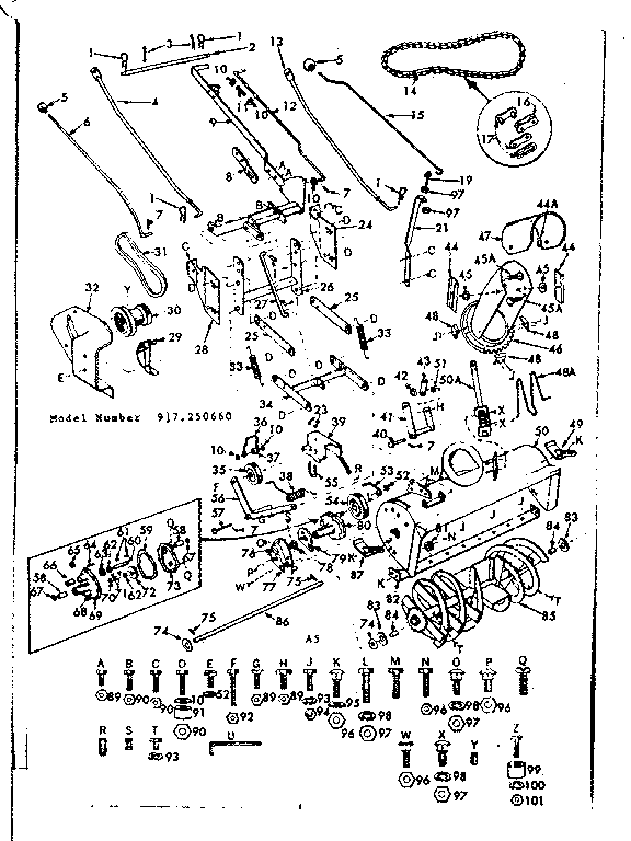 Craftsman 917250660 replacement parts diagram