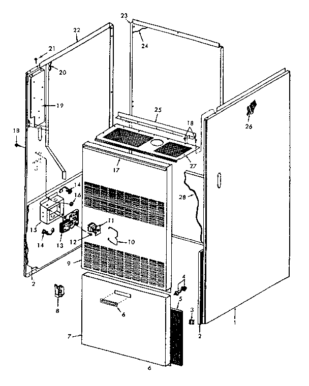Kenmore 867762321 furnace body diagram