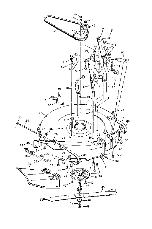 Craftsman 502252644 blade housing diagram