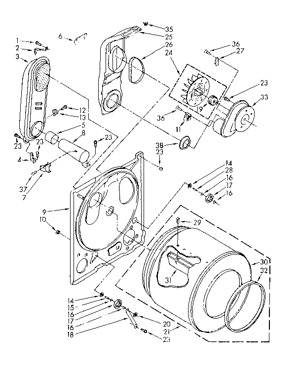 Kenmore 1108762110 bulkhead parts diagram