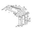 Sears 69668825 roof support and door assembly diagram