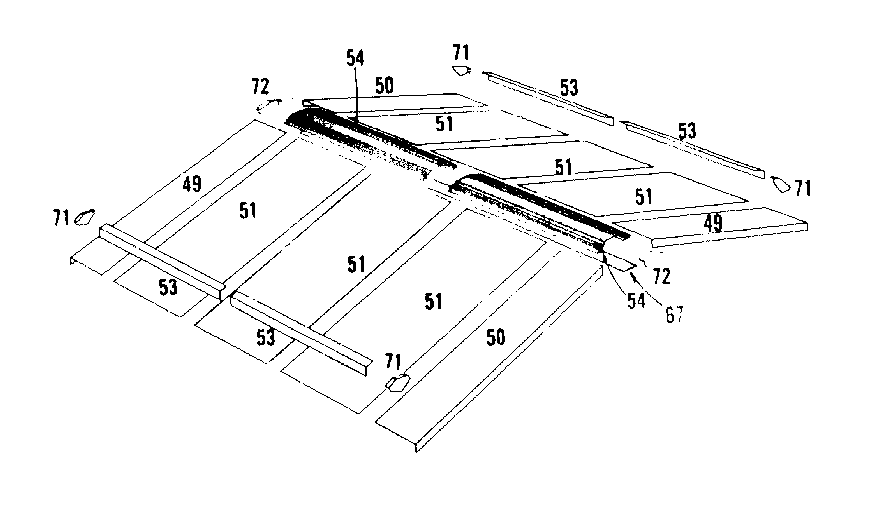 Sears 69668825 roof assembly diagram