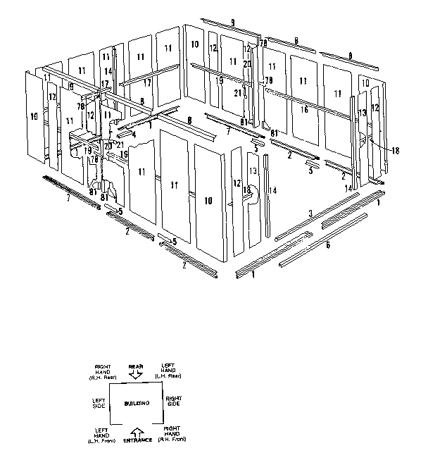 Kenmore 14368827 floor frame and wall assembly diagram