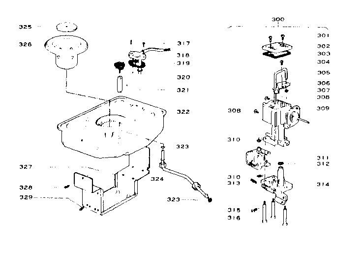 Comfort Glow PHS/S fuel system diagram