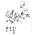 Craftsman TT508CR transmission and gauge wheels diagram