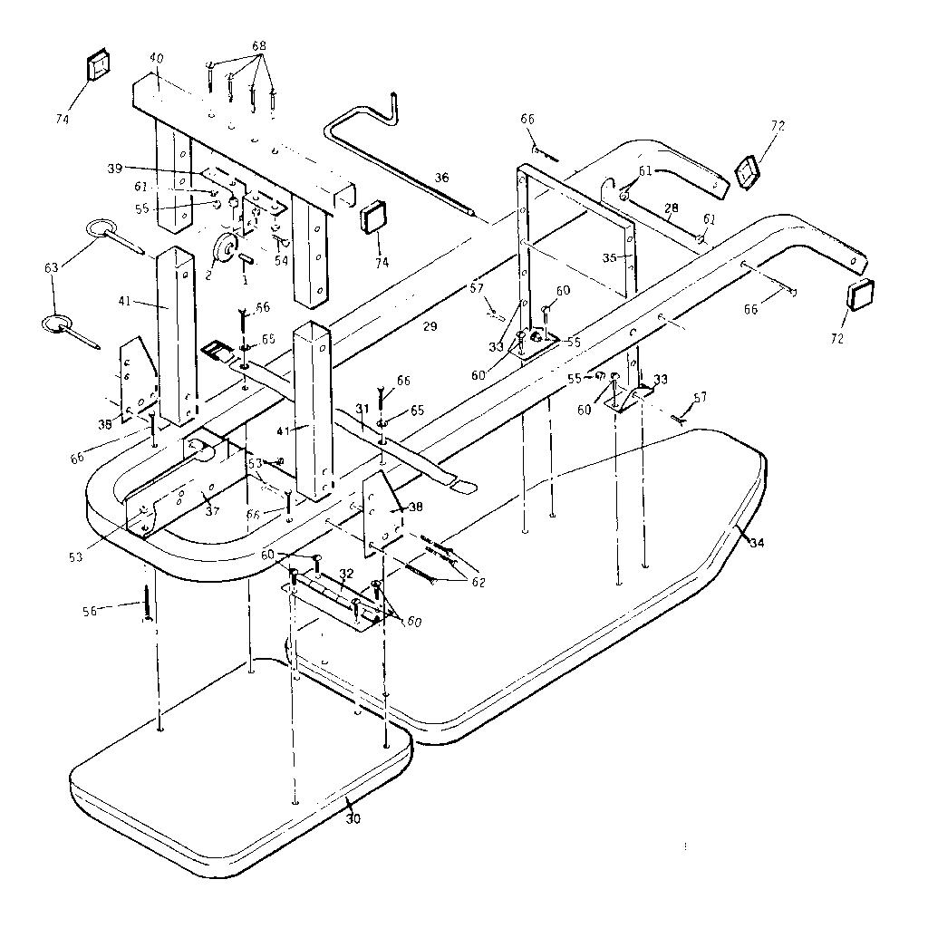 Vitamaster STATION 1 MODEL7000 bench assembly diagram