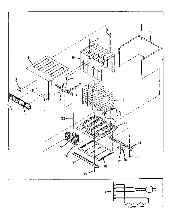 Kenmore 303481101 replacement parts diagram