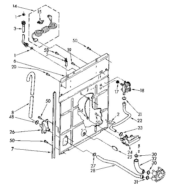 Kenmore 11081675700 rear panel parts diagram
