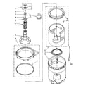 Kenmore 11081675700 agitator, basket and tub parts diagram