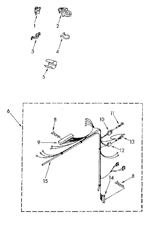 Kenmore 11081675700 wiring harness parts diagram