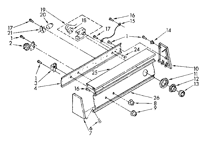 Kenmore 11081675700 console panel parts diagram