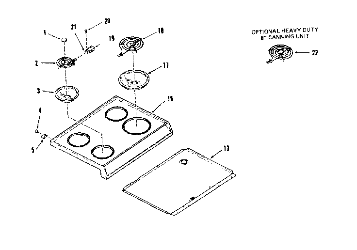 Kenmore 9116348413 main top section diagram
