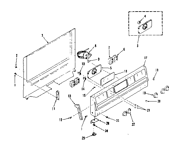 Kenmore 9116348413 backguard section diagram