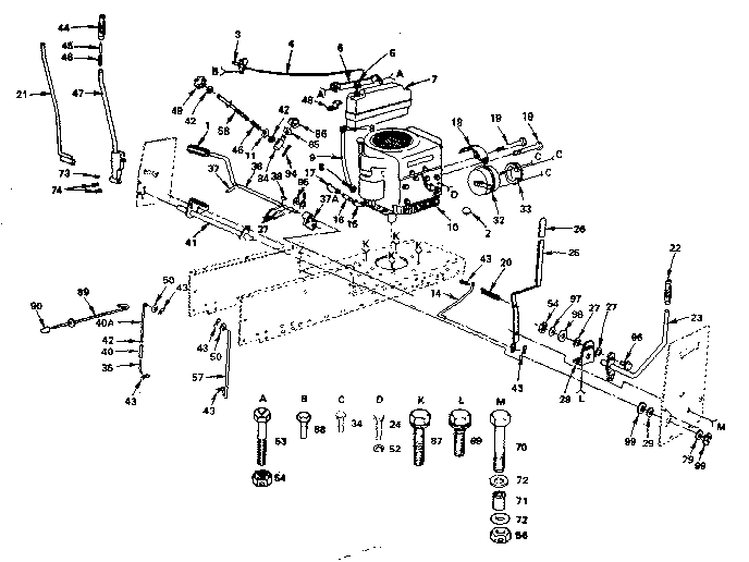 Craftsman 917252681 power & mechanical controls group diagram
