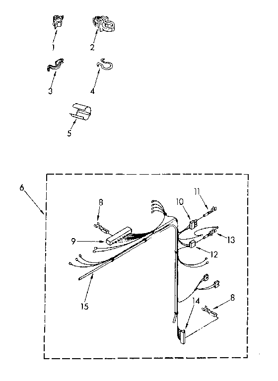 Kenmore 11081662300 wiring harness parts diagram