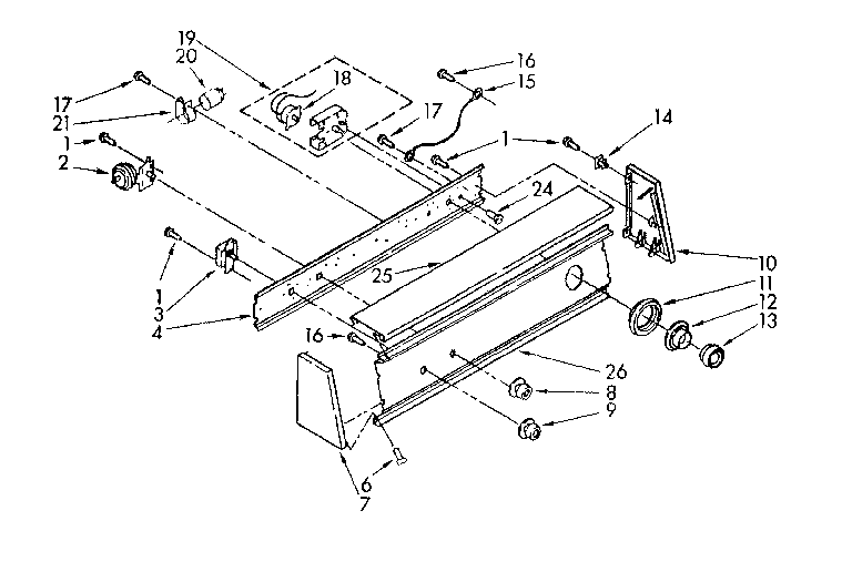 Kenmore 11081662300 console panel parts diagram