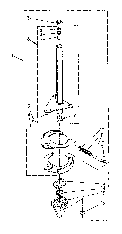 Kenmore 11081662300 brake and drive tube parts diagram