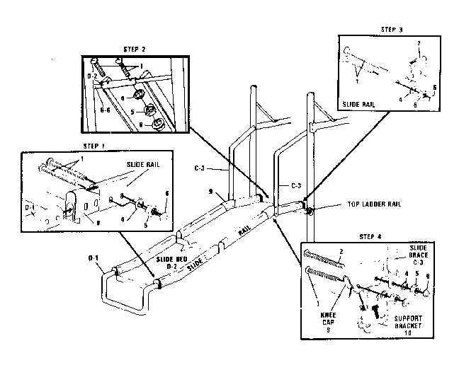 Sears 512720620 slide assembly diagram