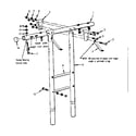 Sears 70172081-0 top bar and leg assembly diagram
