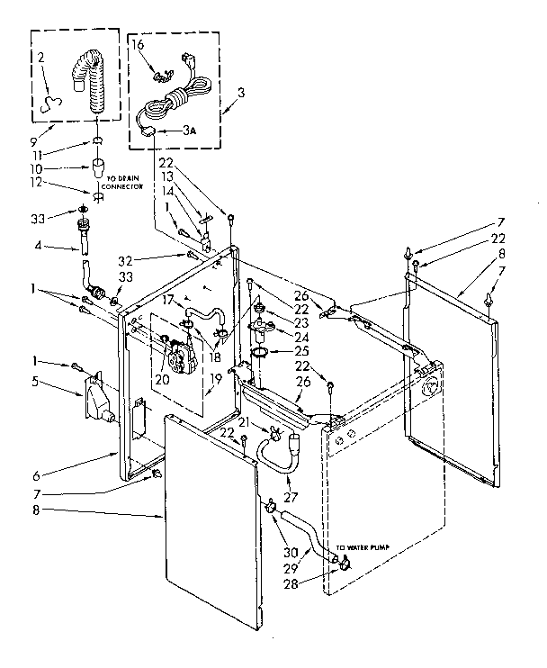Kenmore 11084417700 rear and side panel parts diagram