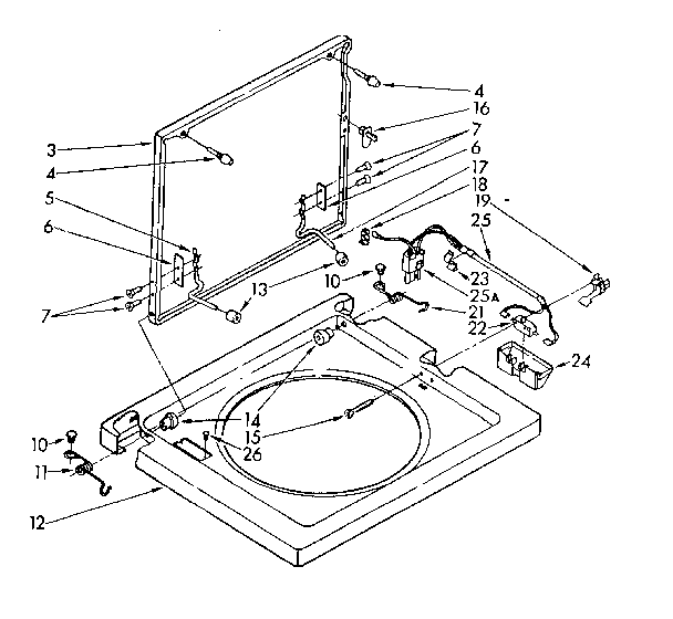 Kenmore 11084417700 washer top and lid parts diagram