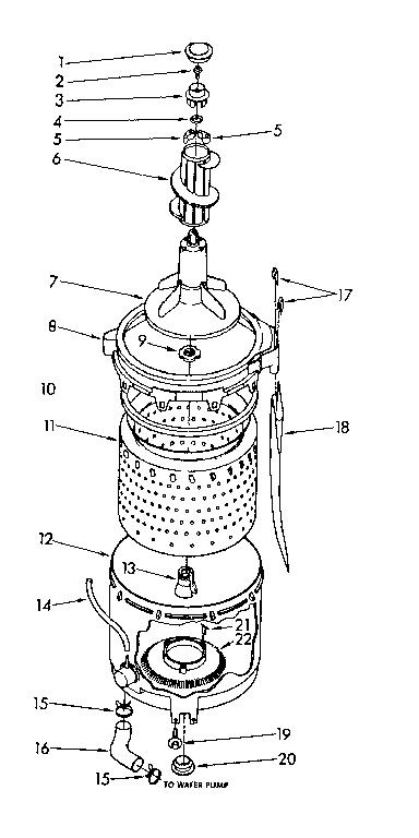 Kenmore 11084417700 tub and basket parts diagram