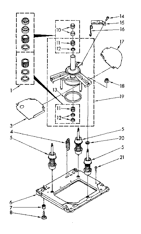 Kenmore 11084417700 machine base parts diagram