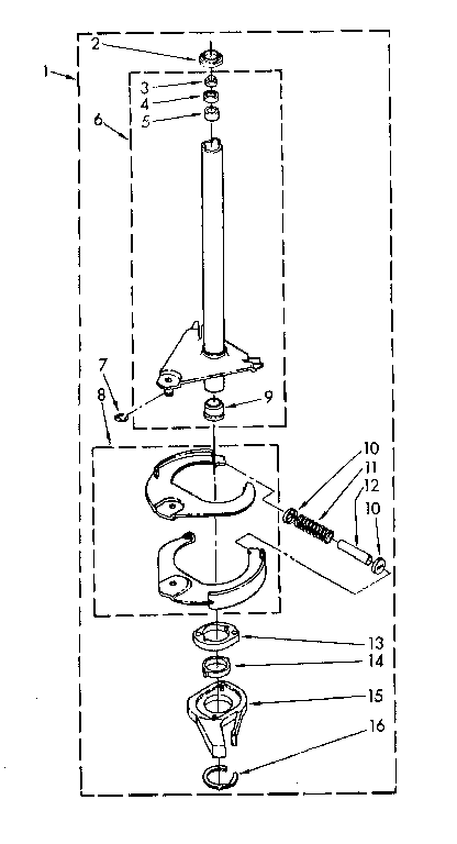 Kenmore 11084417700 brake and drive tube parts diagram