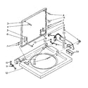 Kenmore 11084670100 washer top and lid parts diagram