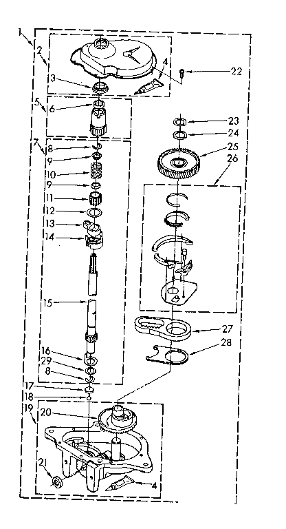 Kenmore 11084670600 gearcase parts diagram