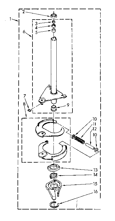 Kenmore 11084670600 brake and drive tube parts diagram