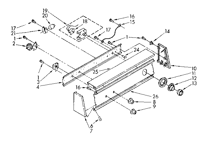 Kenmore 11081664600 console panel parts diagram