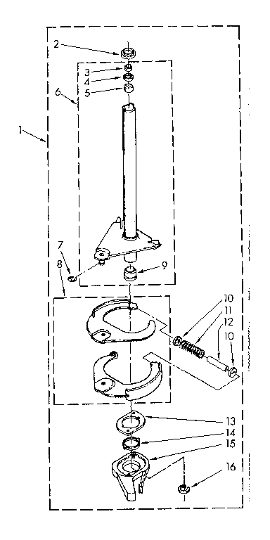 Kenmore 11081664600 brake and drive tube parts diagram