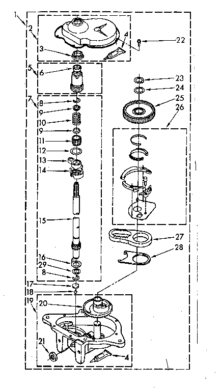 Kenmore 11081664600 gearcase parts diagram