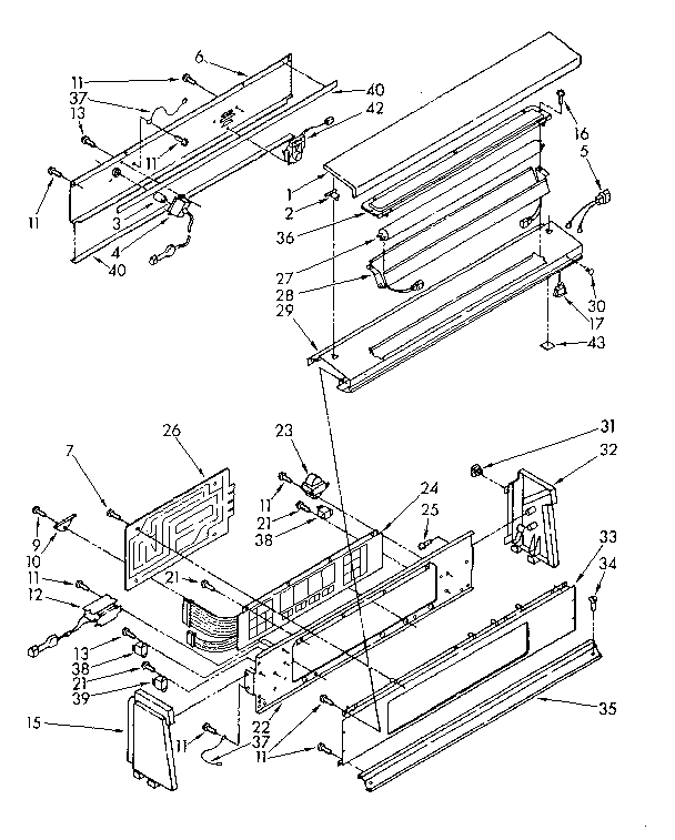 Kenmore 11086694300 console panel diagram