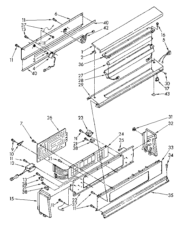 Kenmore 11087694300 limited edition console panel parts diagram