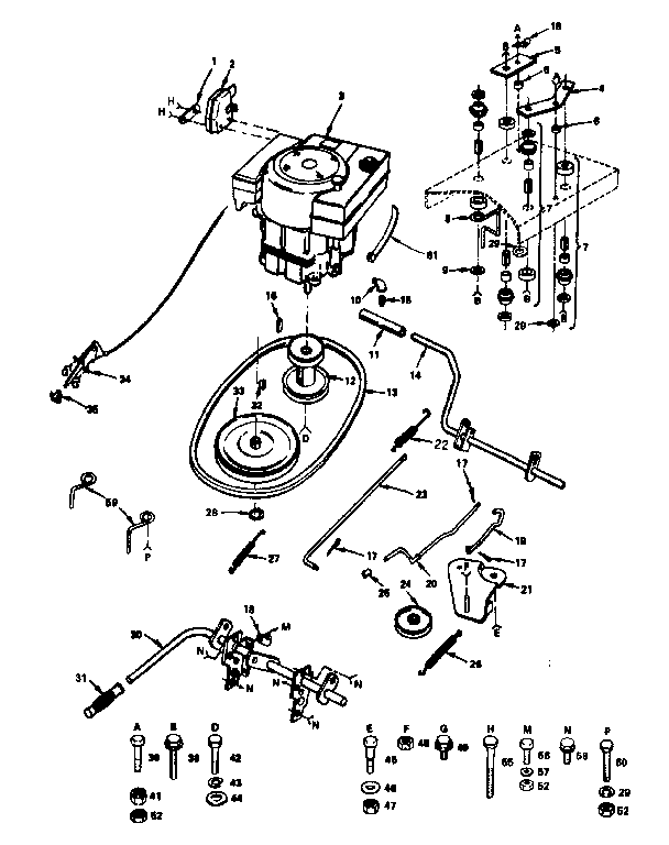 Craftsman 917255412 clutch-brake and drive diagram