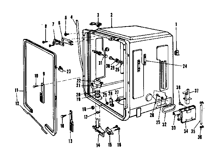 Kenmore 587703002 tub details diagram