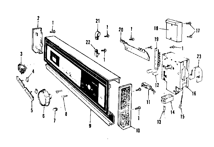 Kenmore 587703002 control panel details diagram