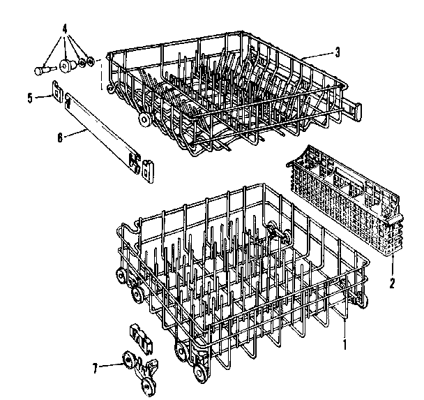 Kenmore 587703002 rack assembly diagram