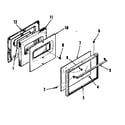 Kenmore 9117278510 oven door section diagram
