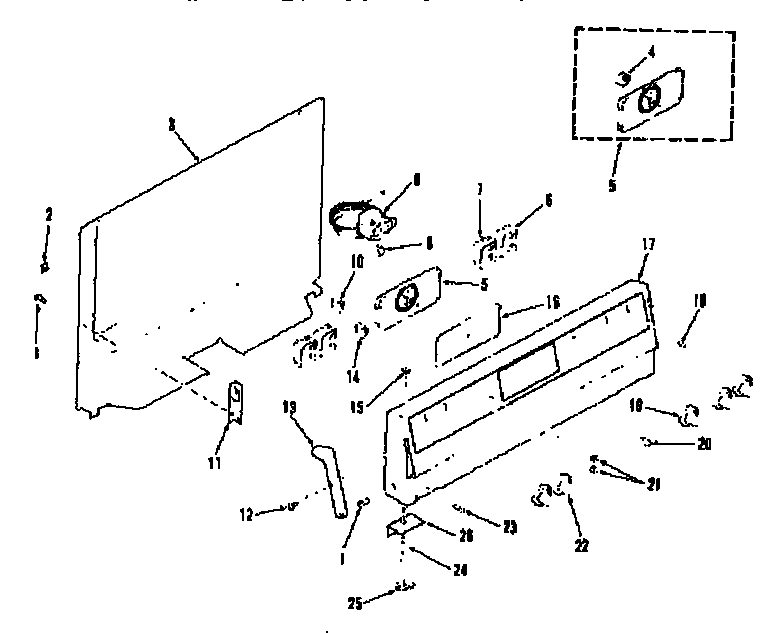 Kenmore 9116258610 backguard section diagram