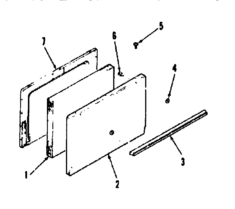 Kenmore 9116258610 oven door section diagram