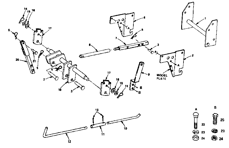 Craftsman 486254020 lift kit - model number 486.254051 diagram